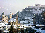 Salzburgs Altstadt im Winter