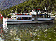 Boat on lake Hallstatt