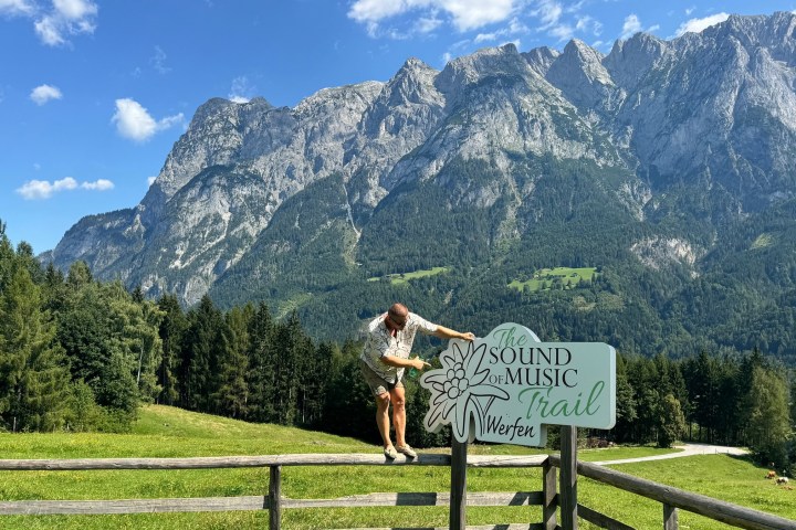 a sign on the side of a mountain