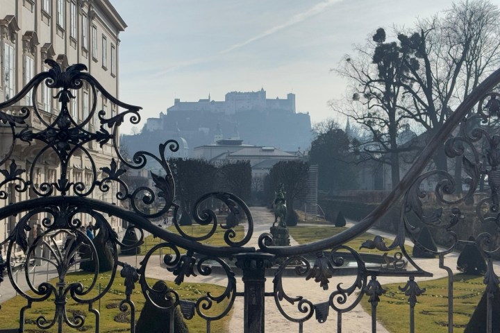 a bicycle in front of a building
