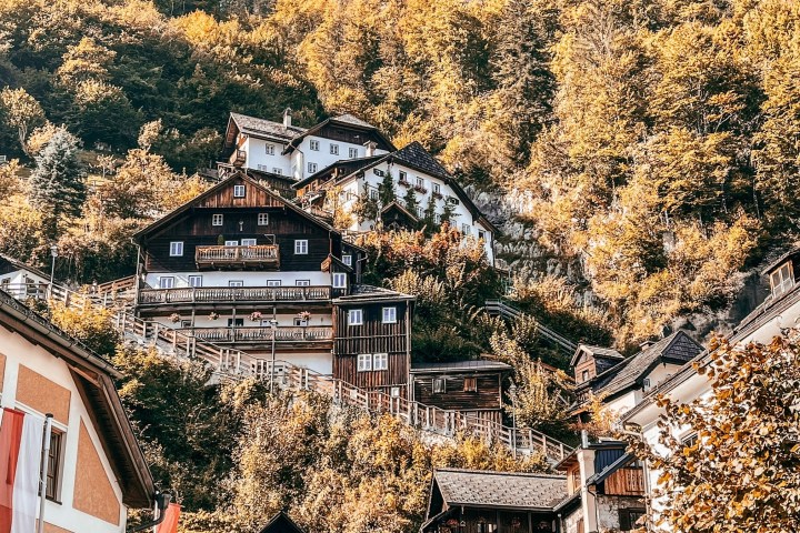 a close up of a brick building