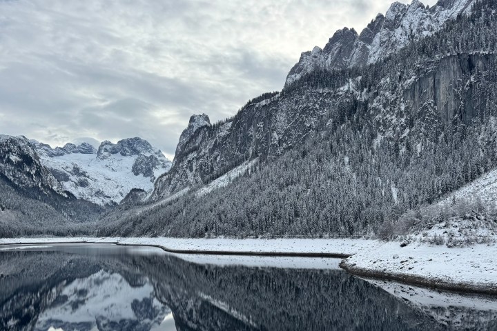 a snow covered mountain
