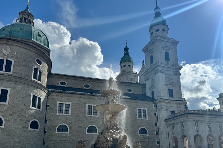 a castle on top of a building